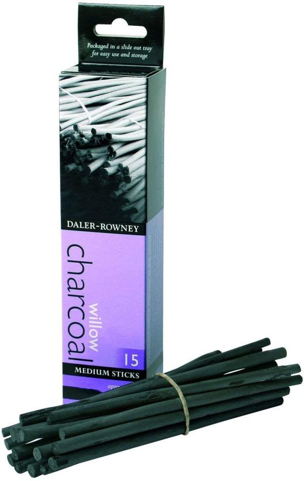 Daler Rowney Medium Charcoal (15 Sticks)