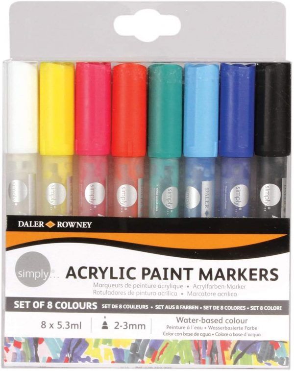 Daler Rowney Simply Paint Acrylic Marker Set (8 Colours)