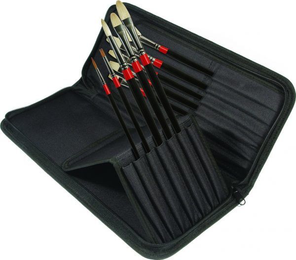 DalerRowney Georgian Brush Fine Art Zip Case with 10 Brushes - Image 2