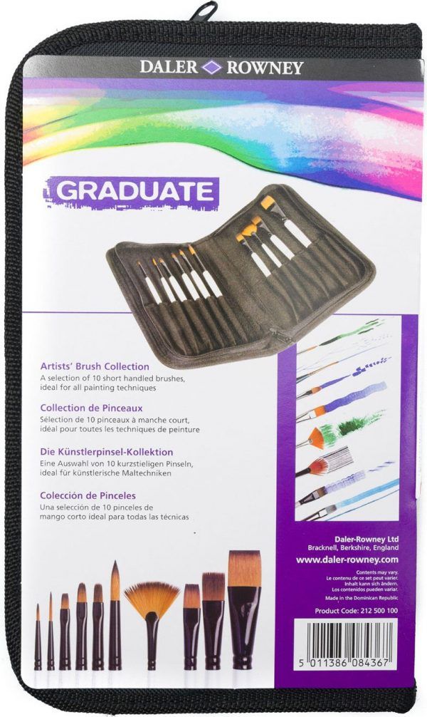 Daler Rowney Graduate Short Zip Case 10 Brushes