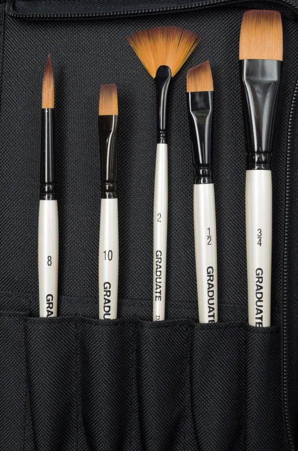 Daler Rowney Graduate Short Zip Case 10 Brushes - Image 5