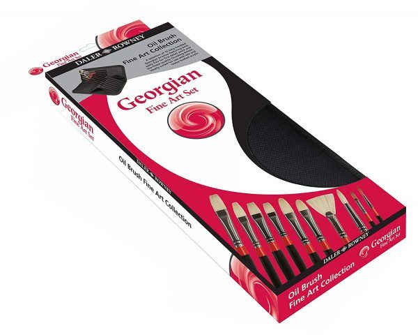 DalerRowney Georgian Brush Fine Art Zip Case with 10 Brushes