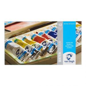 Gogh Water Colour Plastic Case Set with 12 Colours in 10ml Tube