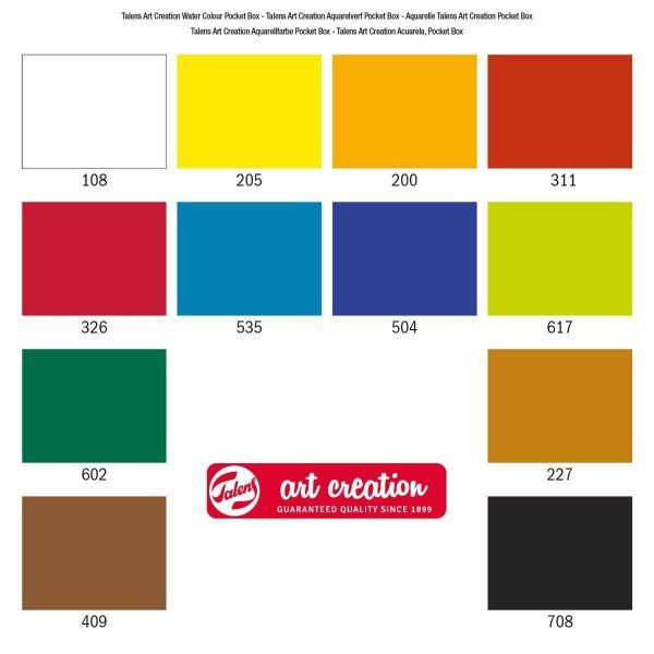 Talens Art Creation Water colour Pocket Box 12 Pans - Image 2