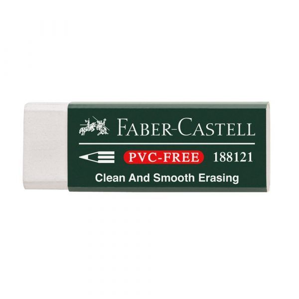 Faber Castell Erasers PVC Free Silver White