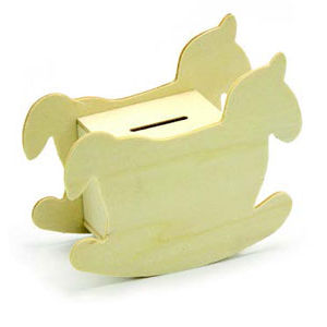 Wooden Saving Money Box Horse 10 x 5.5 x 6 cm