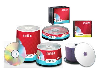 Boite de 10 CD-R Imation 52x recordables 700 MB - Fourniture