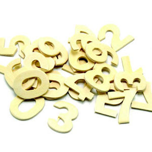 Plywood Number Natural 2.5 cm 30 pcs