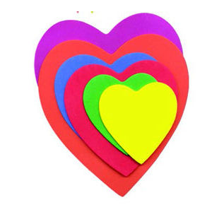 Foam Shapes Heart Kit 8-18 cm 6 Pcs