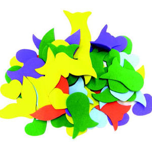 Foam Shapes Flowers Mixed Assorted Colors