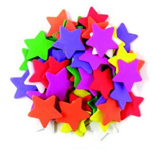 Foam Shapes Star Assorted Colors