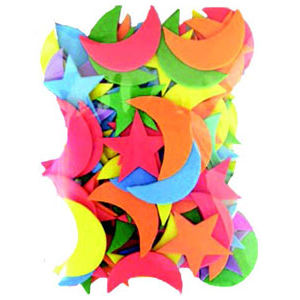 Foam Shapes Moon & Star Assorted Colors