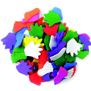 Foam Shapes Hand & Feet Assorted Colors