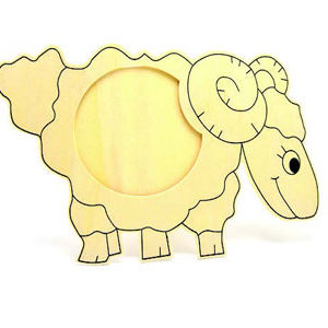 Plywood Photo Frame Sheep 26 x 17.5 cm