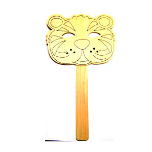 Plywood Mask Tiger 34 cm
