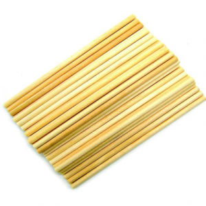 Natural Wooden Round Sticks 5.0x150mm 40Pcs