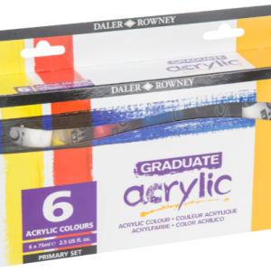 Daler Rowney Graduate Acrylic Set Primary 6 x 75 ml