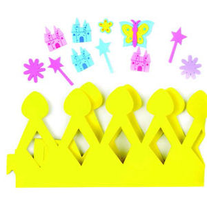 Hands On Craft Foam Crown Yellow with Stickers 60 x 10 cm
