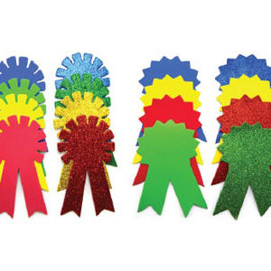 Hands On Craft Foam Shapes Award Half Glitter 6 x 10 cm or 10 x 14 cm 8 Pcs(4 glitter+4 regular)