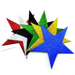 Hands On Craft Foam Shapes Star Half Glitter 11 cm 10 Pcs