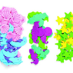Hands On Craft Adhesive Foam Shapes Back-Mermaid 90 Pcs