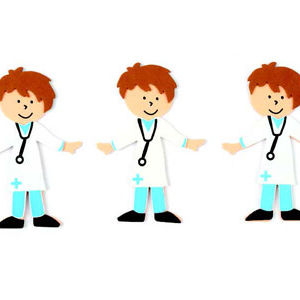 Hands On Craft Foam Shapes Doctors 4 x 11 cm 3/pk