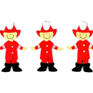 Hands On Craft Foam Shapes Fireman 4 x 12 cm 3/pk