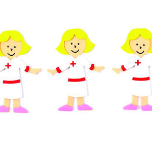 Hands On Craft Foam Shapes Nurse 4 x 11 cm 3/pk