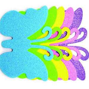 Hands On Craft Glitter Foam Shapes Butterfly 15 x 11 cm 5 Pcs
