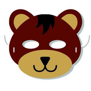 Hands On Craft Foam Shapes Animal Mask Bear 19 x 14 cm