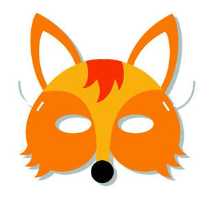 Hands On Craft Foam Shapes Animal Mask Fox 21 x 21 cm