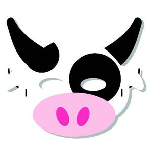 Hands On Craft Foam Shapes Animal Mask Cow 21 x 16 cm