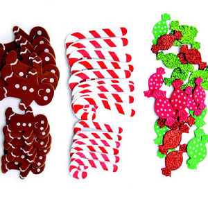 Hands On Craft Adhesive Foam Shapes Christmas Assorted 58 Pcs