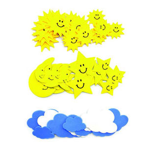 Hands On Craft Adhesive Foam Shapes Weather 56 Pcs