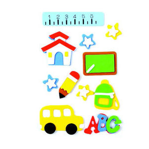Hands On Craft 3D Stickers Foam Shapes School 11 Pcs