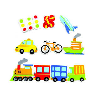 Hands On Craft Adhesive Foam Shapes Colored Vehicles 39 Pcs