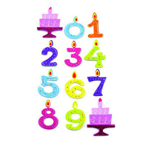 Hands On Craft Adhesive Foam Shapes Colored Party Numbers 34 Pcs