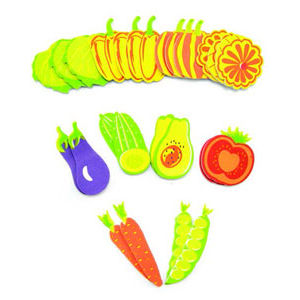 Hands On Craft Adhesive Foam Shapes Colored Vegetables 33 Pcs