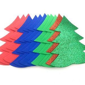 Hands On Craft Eva Foam Shape Christmas Tree 12 pcs 2 pcs Glitter