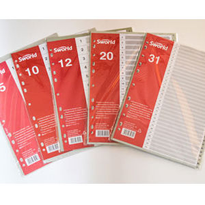 ATLAS Plastic Divider Numbered 5 Parts