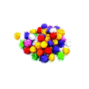 Hands On Craft Glitter Pom Pom Assorted Color