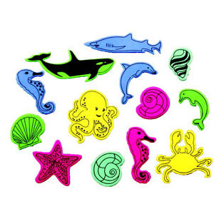 Hands On Craft Adhesive Foam Shapes Ocean Creature 50 Pcs