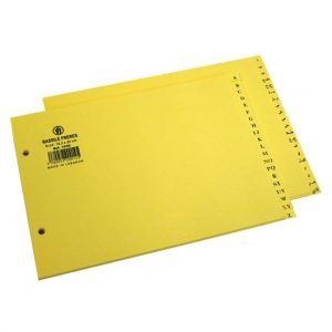 Files Index Separator Bristol 180g-Yellow