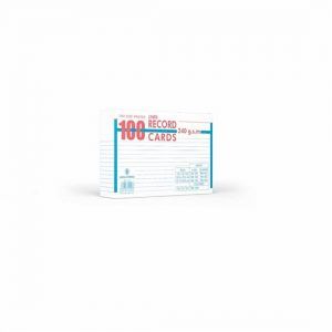 Record Cards Lines 240g- 100/pack- White