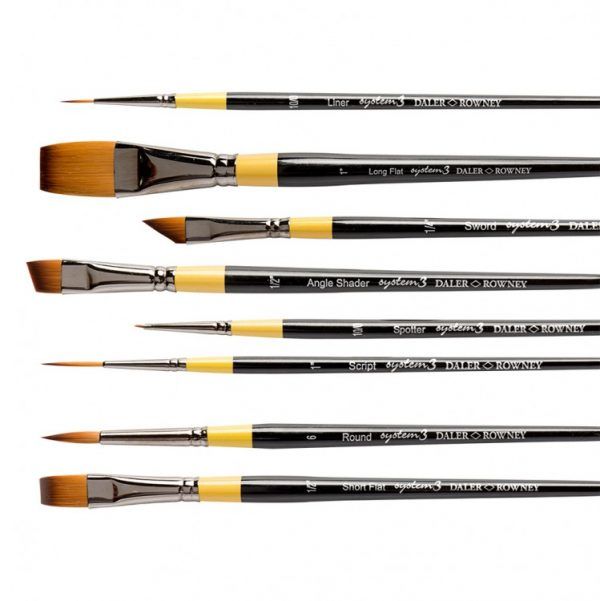 Daler Rowney System 3 Acrylic Brushes Code A