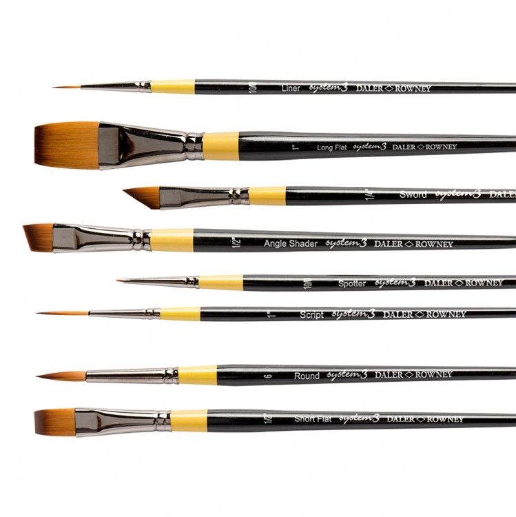 Daler Rowney System 3 Acrylic Brushes Code B - Diabco Stationery