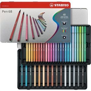 STABILO 6840-6 Pen 68 40pcs metal box