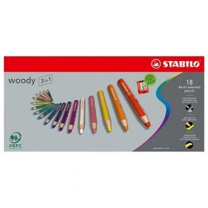 STABILO woody 18 pcs in a metal box