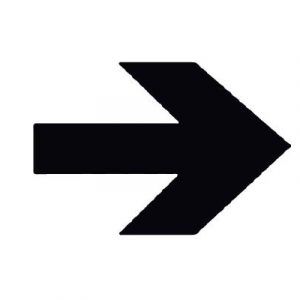 APLI Sign Label Side Arrow  114 x 114