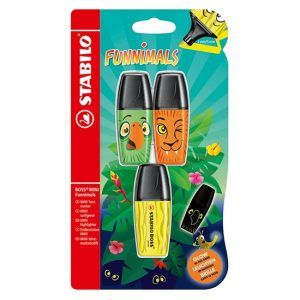 STABILO Mini FUNNIMAL 3pcs in Blister Green/Orange/Yellow